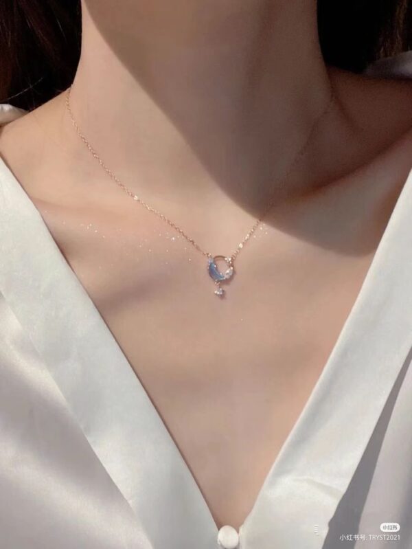Dây chuyền bạc 925 hình mặt mặt trăng